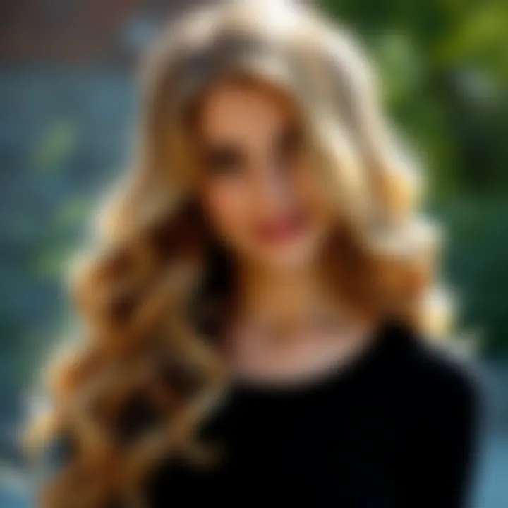 Elegant summer hairstyle featuring soft waves