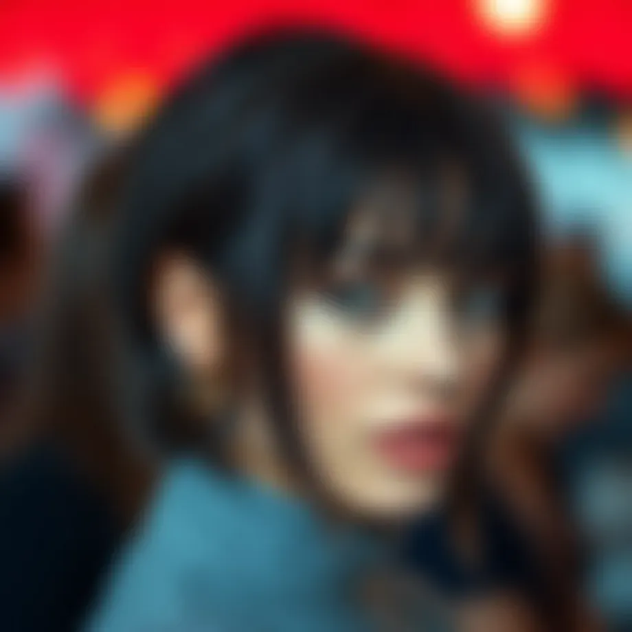 Trendy bangs hairstyle showcasing a layered look