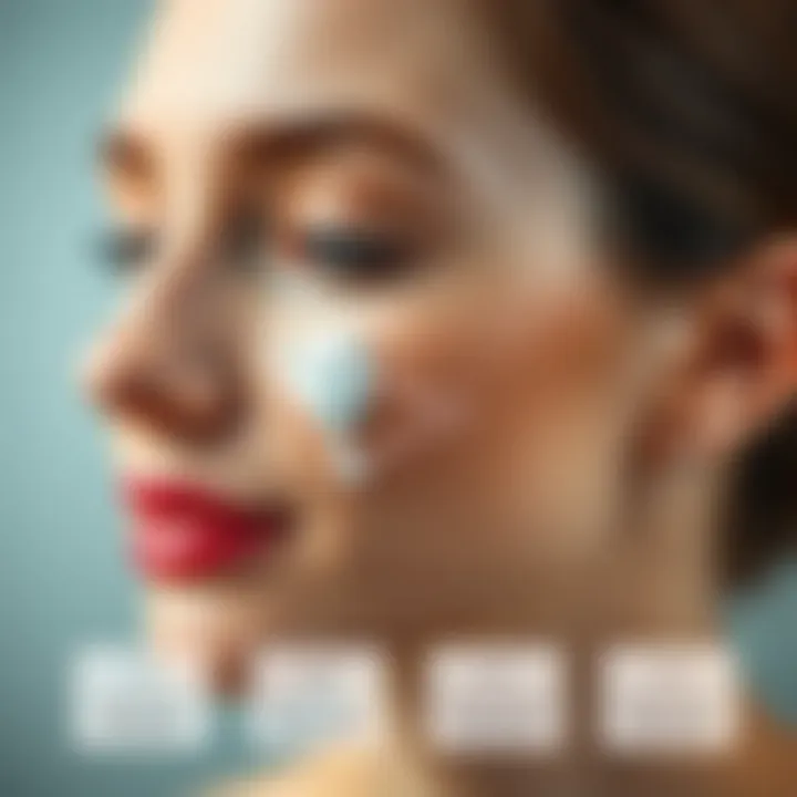 Illustration showing the effects of AHA and BHA on different skin types