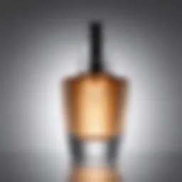 A close-up view of a serum bottle emphasizing its elegant design.