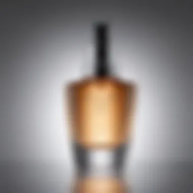 A close-up view of a serum bottle emphasizing its elegant design.