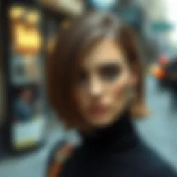 Stylish mid-length haircut showcasing versatility