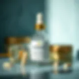 A close-up of a skincare product featuring arbutin in a glass bottle