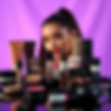 Diverse Product Range of Ariana Grande's Brand Diverse range of products offered by Ariana's makeup brand