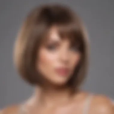 Layered bob cut enhancing hair thickness