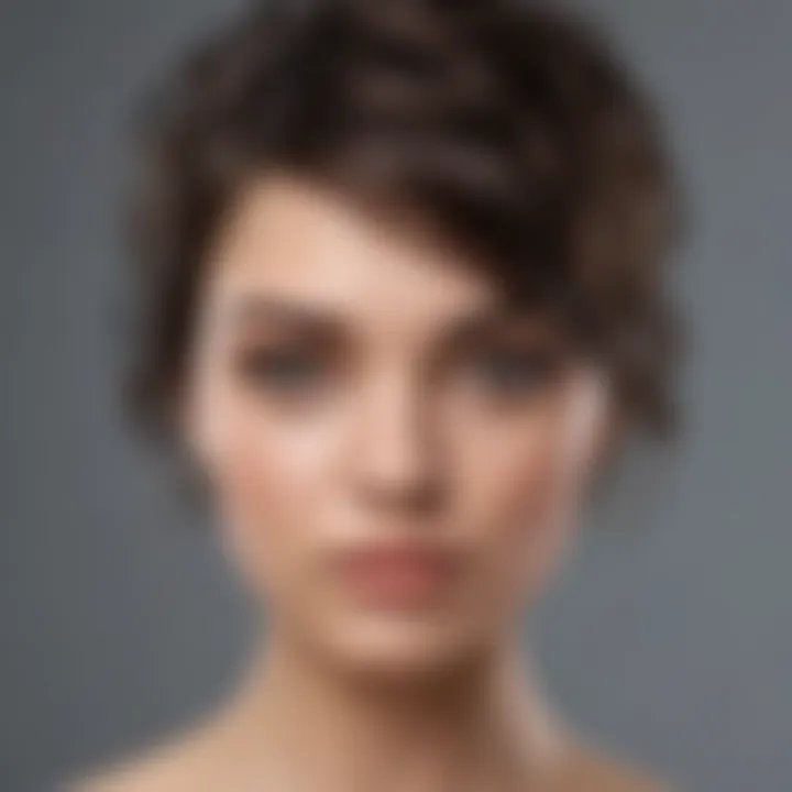 Textured hairstyle suitable for round face