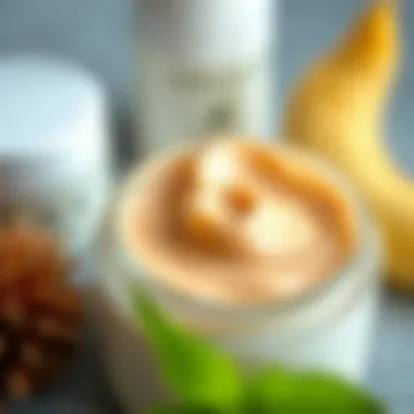 Close-up of ingredients in a leg cream