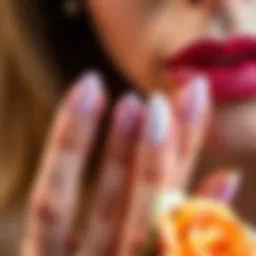 Elegant almond-shaped nails with colorful French tips