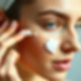Illustration of BB cream application on skin