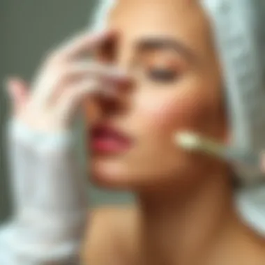 Application of Beauty Shot Collagen on the skin