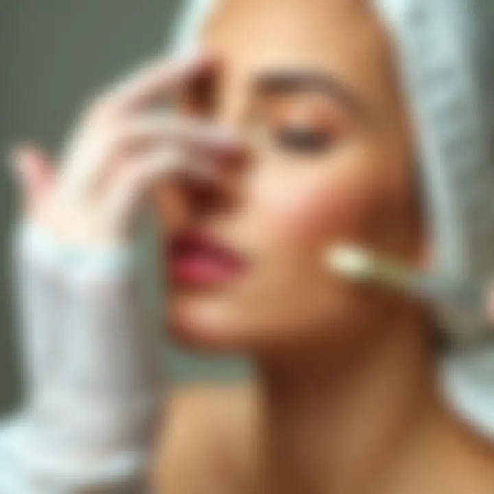 Application of Beauty Shot Collagen on the skin