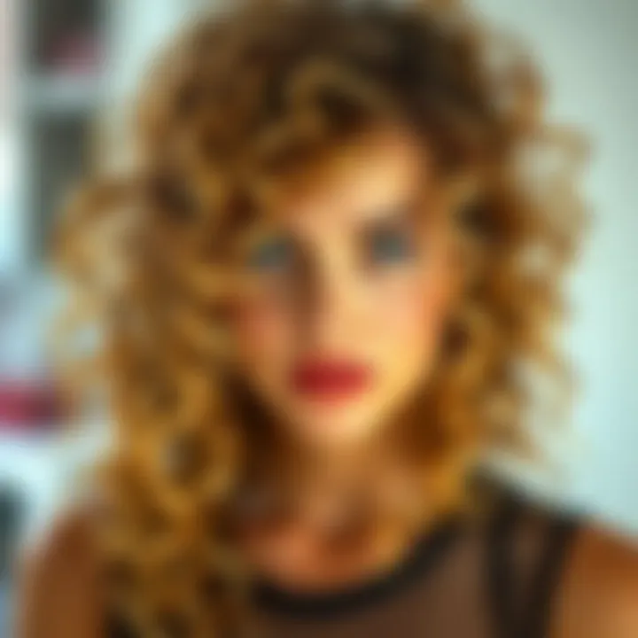 Before and after curly hair styling