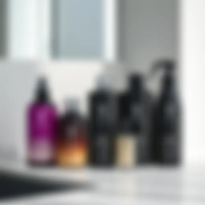 Nourishing hair products on a countertop