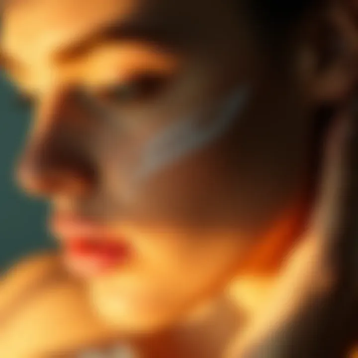 Skin glowing after collagen application