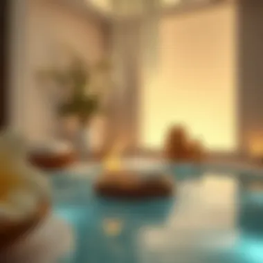 A serene spa setting with jasmine accents and calming ambiance