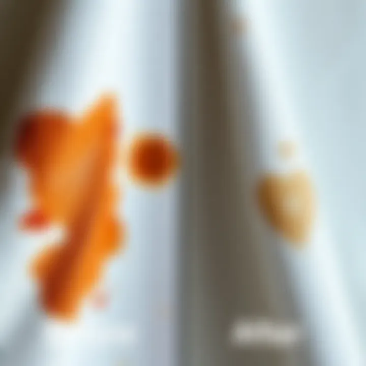 Before and after stain removal comparison