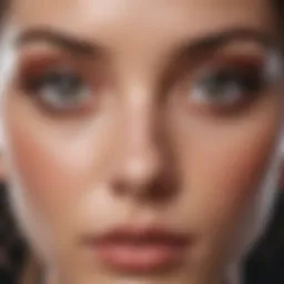Close-up of expressive large eyes highlighting beauty perception