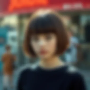 Playful bob cut giving a youthful appearance