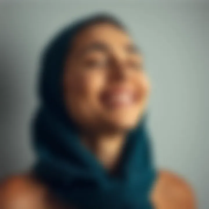 Happy individual enjoying glowing skin after using Boost Flex