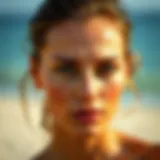 A radiant sun-kissed complexion showcasing healthy skin