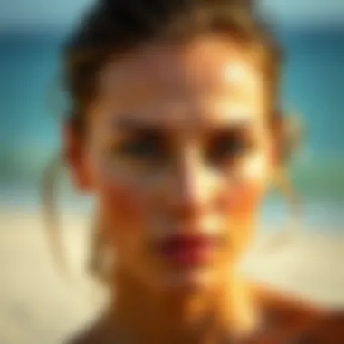 A radiant sun-kissed complexion showcasing healthy skin