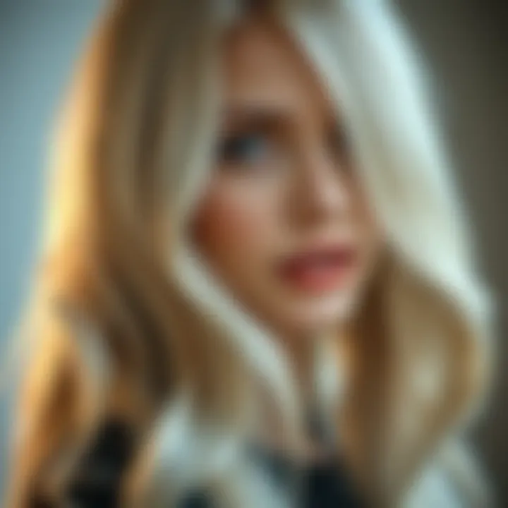 Advanced application technique for icy blonde hair color