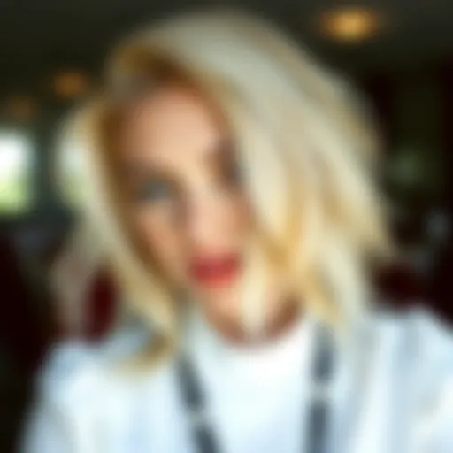 Elegant icy blonde hairstyle showcasing depth and shine