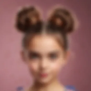 Fun and playful messy bun for kids