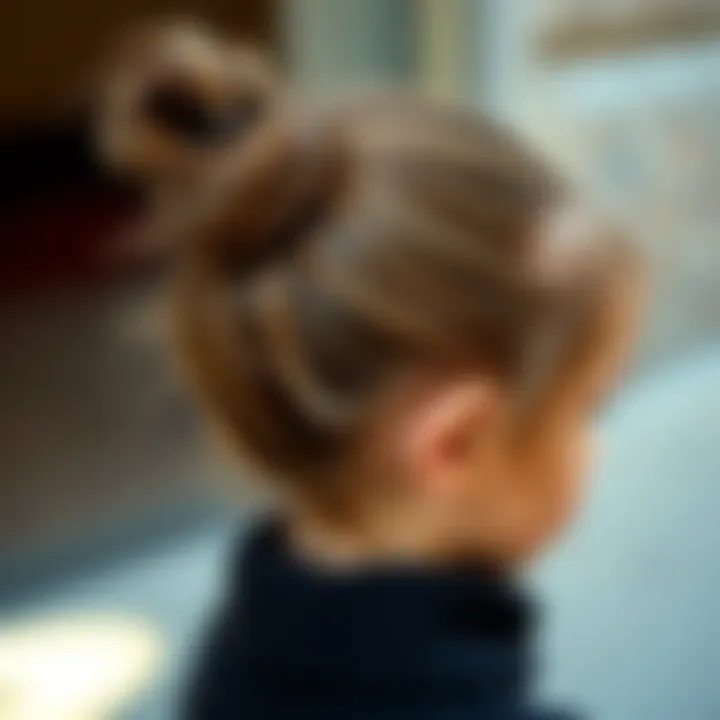 Step-by-step guide to creating a messy bun for kids