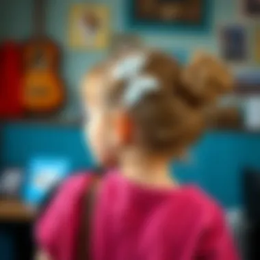 Stylish accessories to complement children's messy buns