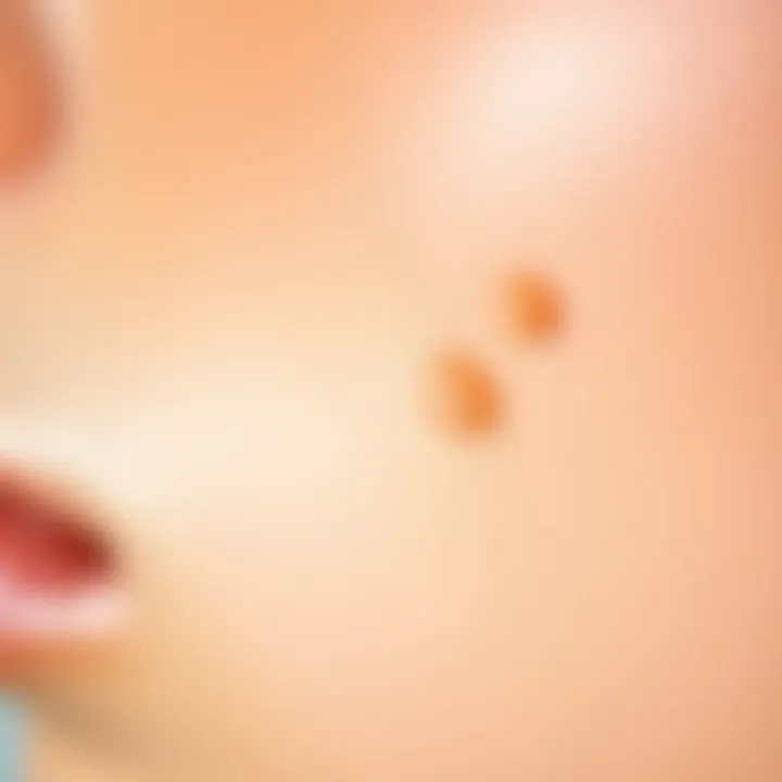Skin Texture Highlighting Comedones Close-up view of skin with comedones
