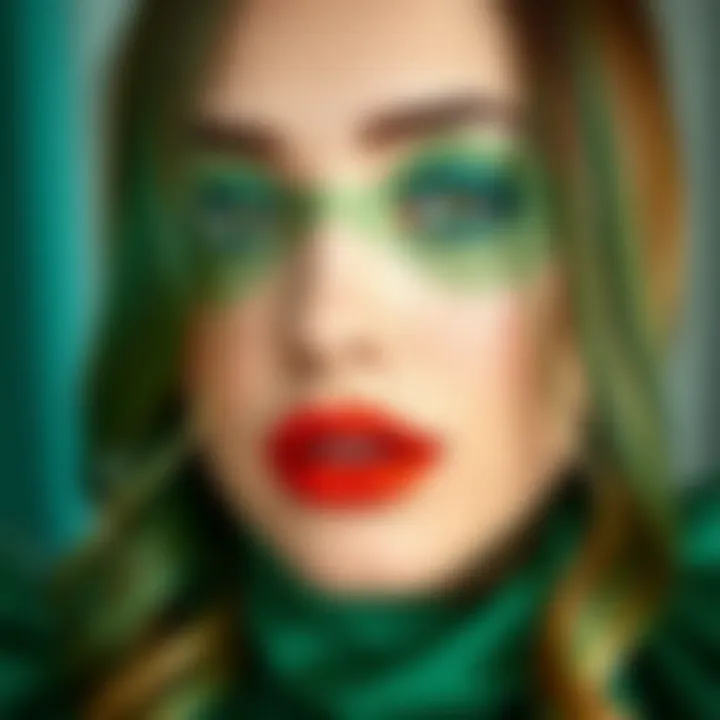 A color wheel highlighting shades that pair well with green attire.