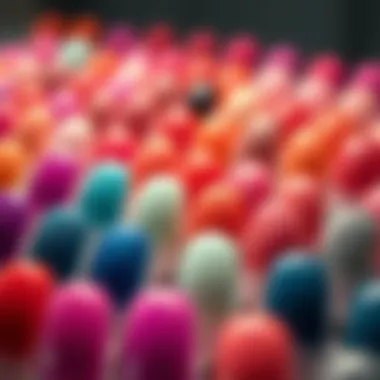 Aesthetic display of various gel nail colors