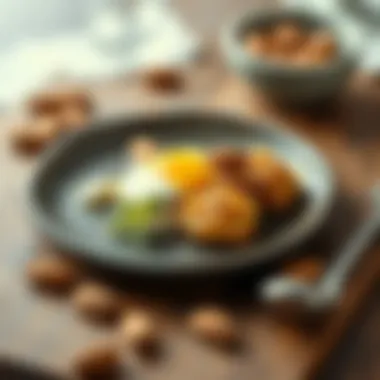 Culinary use of almond oil in a gourmet dish