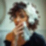 Curly hair foam application technique