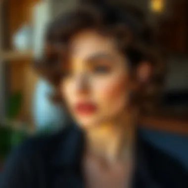 Layered Style for Round Faces Curly layered haircut suited for a round face