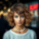 Stylish curly layered haircut showcasing volume and texture