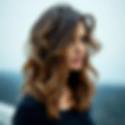 Stylish wavy hair with textured layers