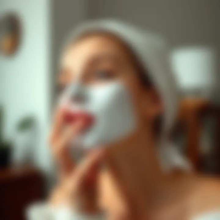 Applying Lip Mask at Home Applying lip mask at home