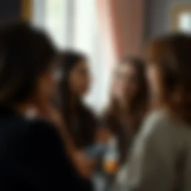 A group of women discussing their collagen experiences