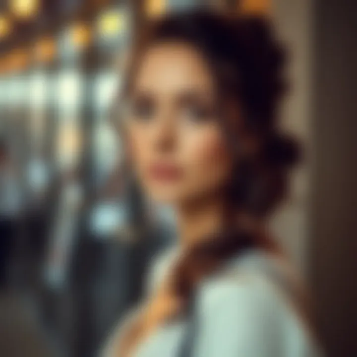 Elegant half-up hairstyle for casual outings