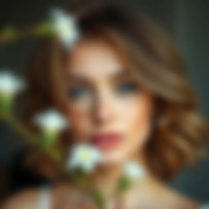 Light Brown Hair and Skin Tone Harmony A woman with light brown hair complementing her skin tone