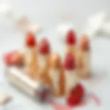 Luxury lip balm collection showcasing various textures and shades