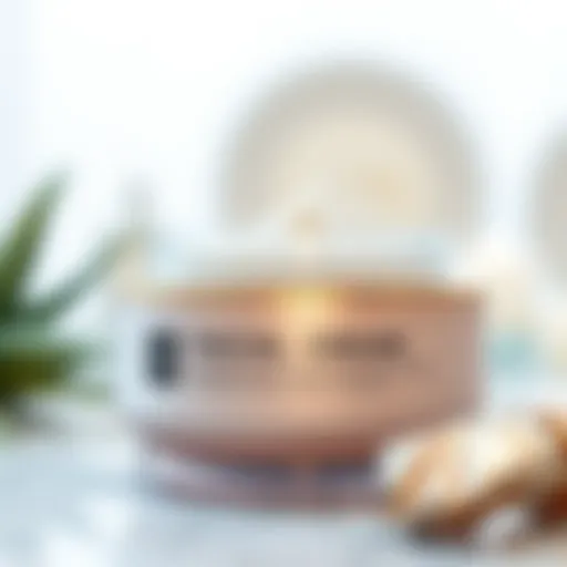 Close-up of a high-quality facial cream jar with a sleek design