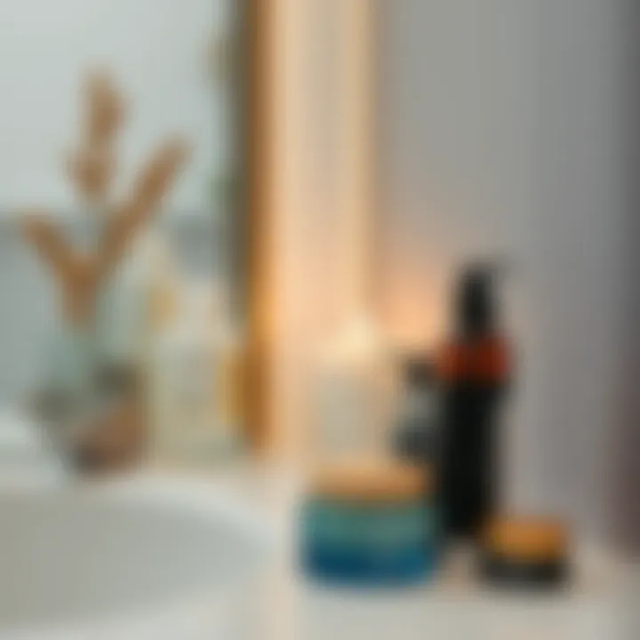 Creating a Routine for Effective Skin Maintenance A serene bathroom setting with skincare products neatly displayed