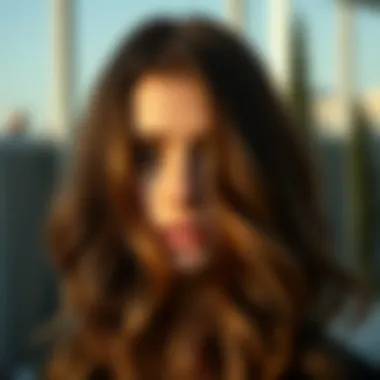 Soft caramel highlights that add dimension to dark hair