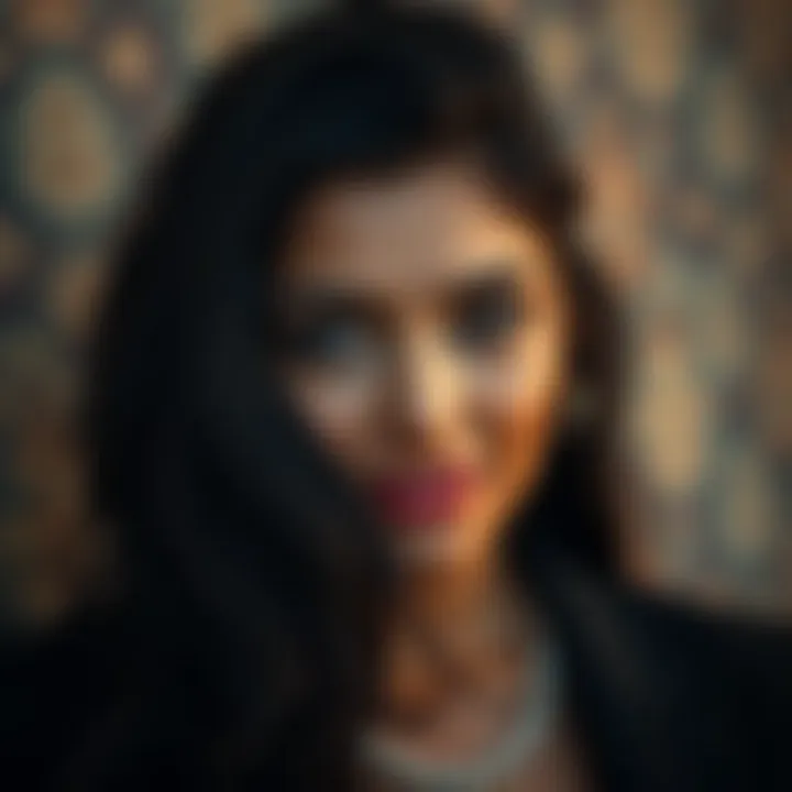 The Allure of Black Hair on Brown Skin Stylish individual showcasing deep black hair against rich brown skin