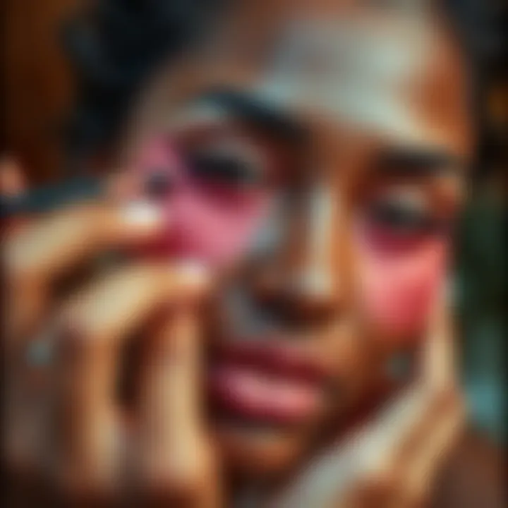 Blush Application Technique for Dark Skin Application technique for blush on dark skin