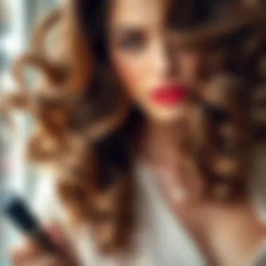 Voluminous and lively hair after using curling rods