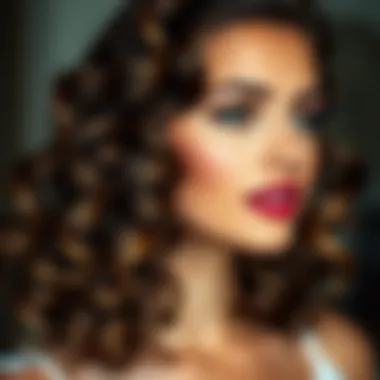 Creative hairstyle using home curling rods